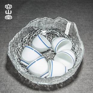 容山堂玻璃茶洗大号水洗杯洗笔洗茶水桶水盂茶渣桶茶道零配件茶具