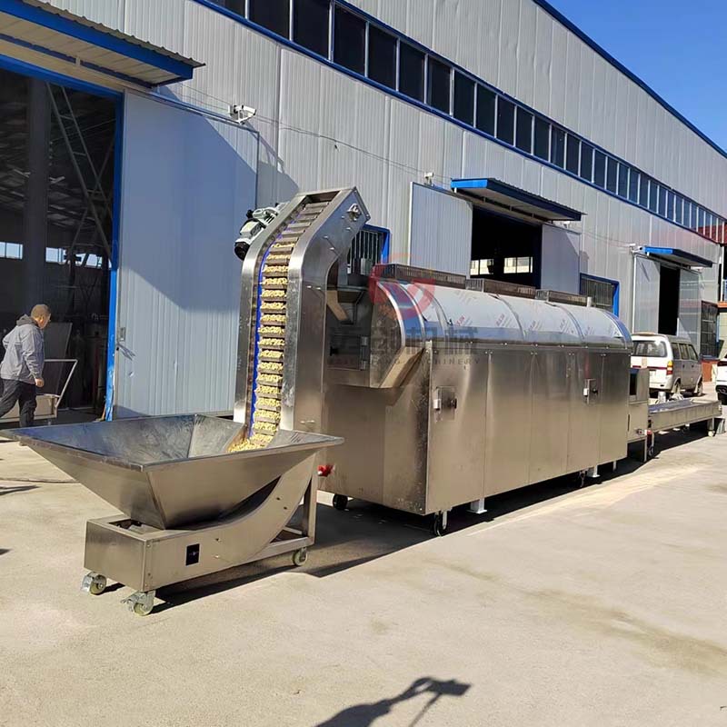 鹰嘴豆炒货炒制设备 全自动电磁炒货机流水线 炒制莜麦鱼饲料机器