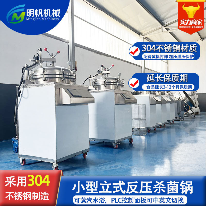 鱼饵小型杀菌锅  自动反压烧鸡灭菌锅 食品厂实验室全自动杀菌锅