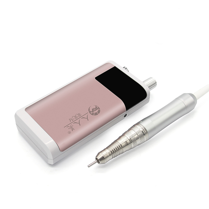 新款便携式35000转充电美甲打磨机小型电动指甲修甲抛光工具套装