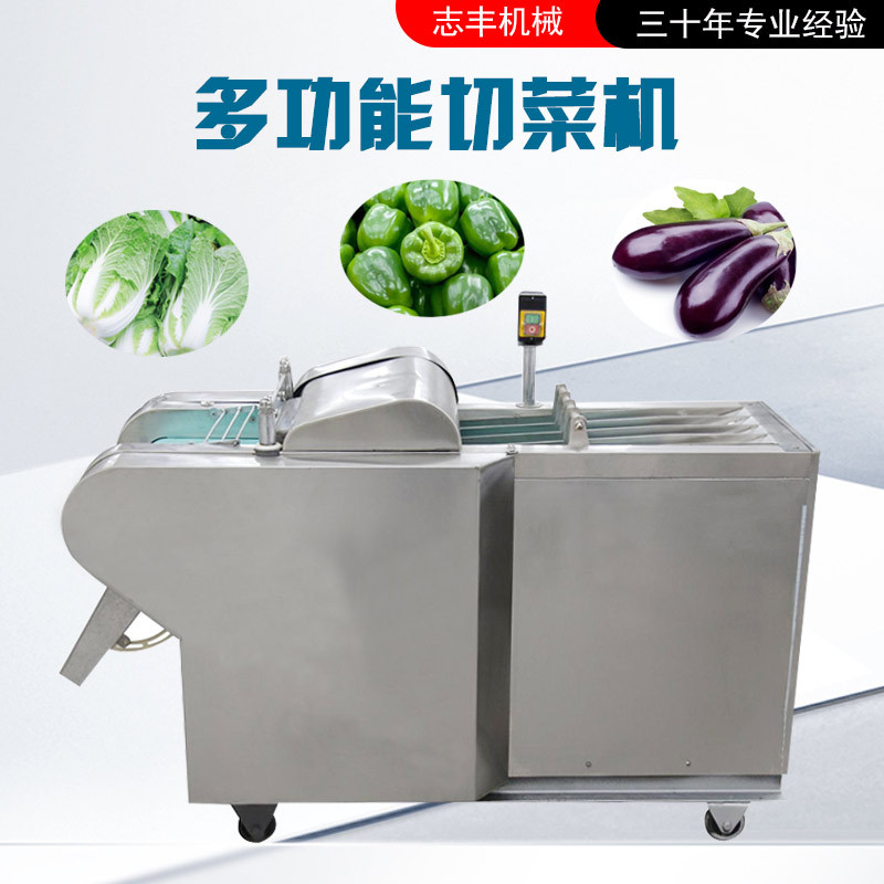大葱切段机现货销售可调尺寸南瓜切片机不锈钢材质多功能切菜机器