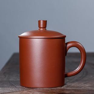 原矿小红泥带盖泡茶家用水杯子男女士办公杯茶具 紫砂杯宜兴丁山