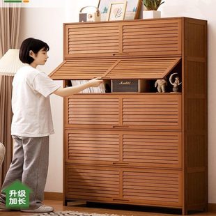 书架置物架落地书柜储物柜一体靠墙收纳家用多层带门防尘展示柜子