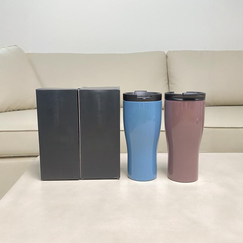 跨境304不锈钢保温杯16oz真空双层便携式咖啡杯大容量汽车杯