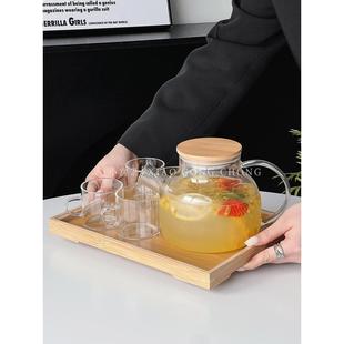 玻璃水果泡茶壶套装 中式 大容量家用耐热煮茶器凉水壶茶具花茶杯子