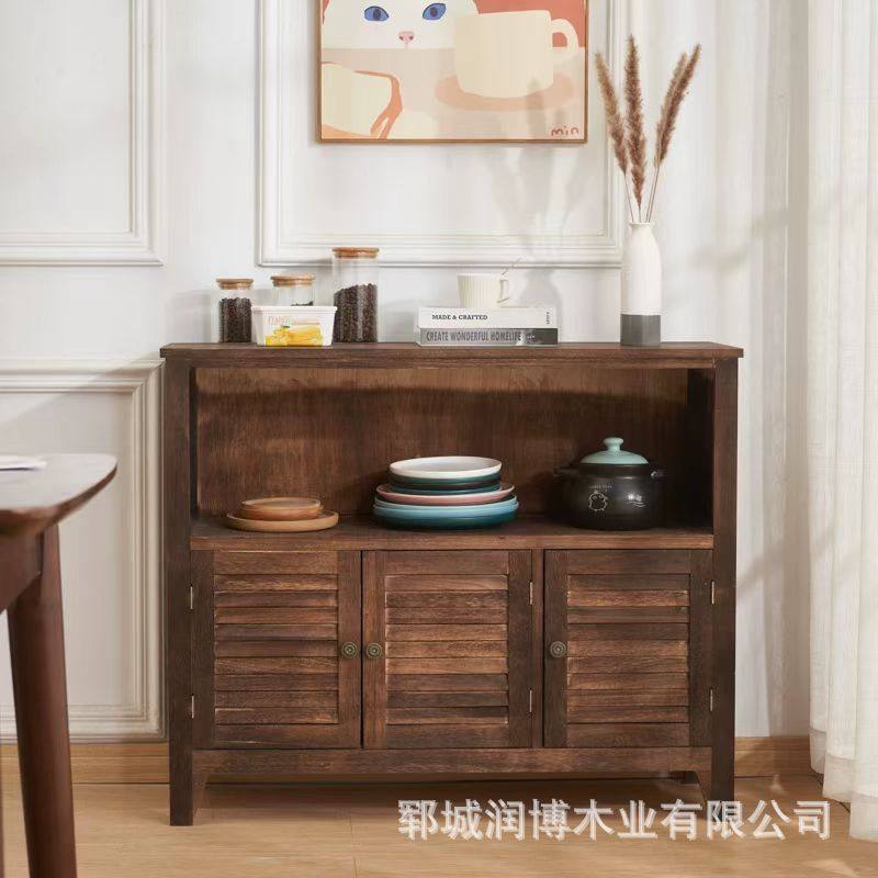 榆木收纳柜复古入户储物柜子靠墙餐边柜碗碟茶室斗柜客厅茶水柜,收纳整理,收纳柜,淘宝优惠券,粉丝福利购,淘宝优惠卷