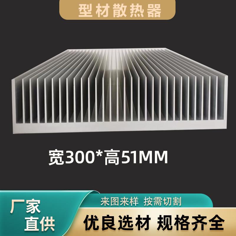 散热片宽300*51MM大功率电子散热器铝挤型材料