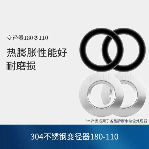 水槽变径器不锈钢厨房水槽转接片垃圾处理器水槽落水口变径器一套