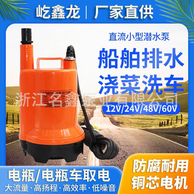 直流泵12v24v海水抽水泵家用电动车抽水机浇地灌溉舱底耐腐蚀渔船