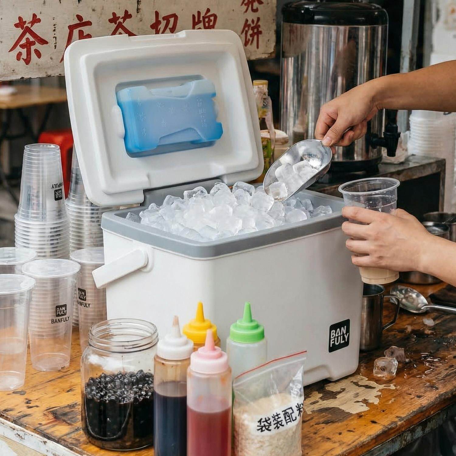 冰块保温箱冰桶商用摆摊冷藏箱储存装冰块的容器保温桶制冰桶出摊