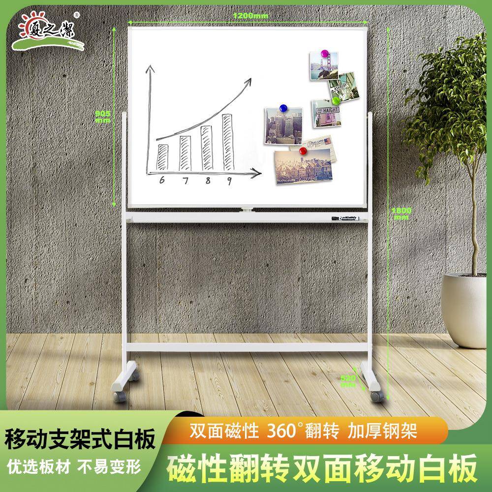 移动白板支架式单双面可移动写字板磁性办公教学家用黑板厂家