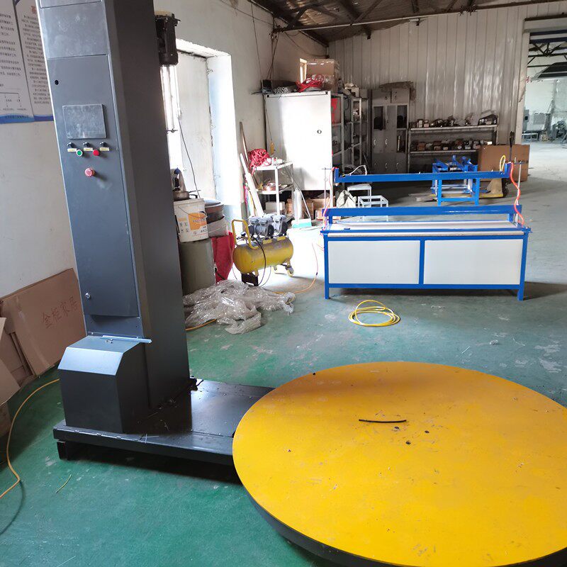 自动缠绕膜打包机 机场行李小型缠绕膜机 纸箱托盘压顶式缠绕机