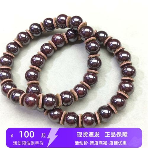 厂家原矿朱砂还原砂圆珠单圈手链 天然矿石手链 支持鉴定亲们对比