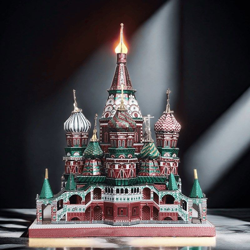 炫彩瓦西里大教堂 成人高难度金属拼装模型积木手工diy解压玩具,玩具/童车/益智/积木/模型,拼图/拼板,淘宝优惠券,粉丝福利购,淘宝优惠卷