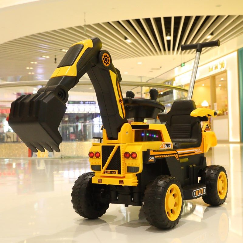 儿童挖掘机玩具车充电可坐人男孩超大号遥控推把电动挖土机工程车,玩具/童车/益智/积木/模型,电动/遥控车,淘宝优惠券,粉丝福利购,淘宝优惠卷