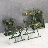 烧烤折叠桌专用马扎小凳子户外靠背椅折叠椅便携板凳马札折叠凳子