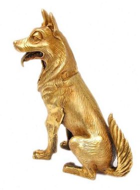 纯铜狗黄铜狼狗一对铜狗生肖狗补西北角家居客厅工艺品礼品摆件