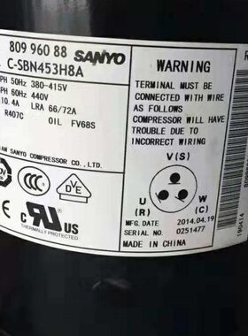 C-SBN373H8A C-SBN453H8A C-SBN353 C-SBN523全新空调压缩机R407C