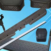 福田图雅诺配件后踏步板尾门前门中门上车踏板后背门踏脚板后压条