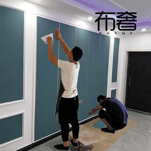 仿墙板墙咔客厅卧室房间家用自粘胶自带胶墙布壁布加厚亚麻 新款