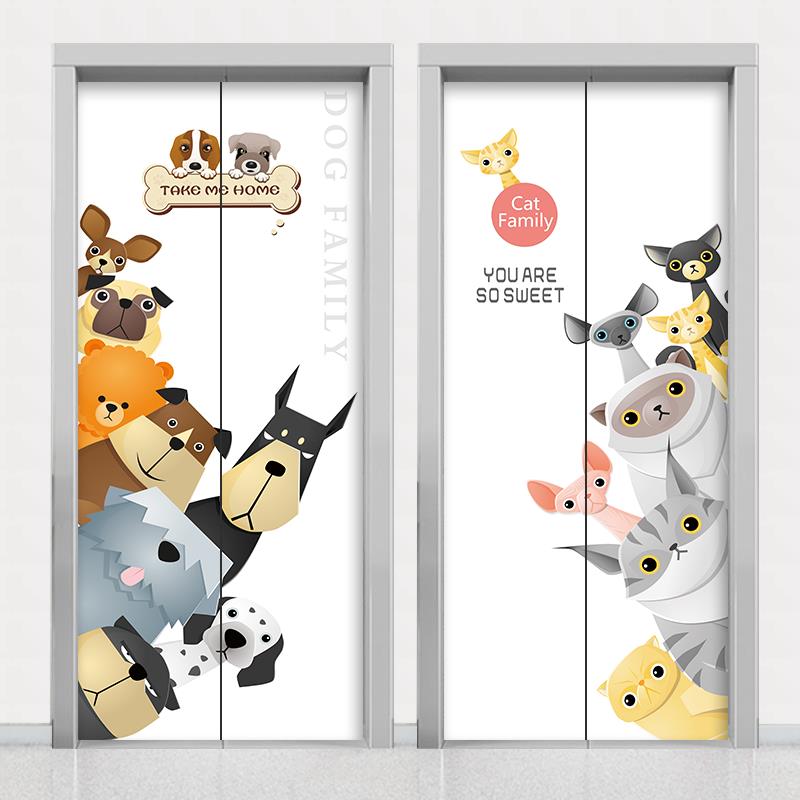 电梯贴纸门防水自粘卡通电梯门装饰贴纸网红电梯贴电梯厅门贴画