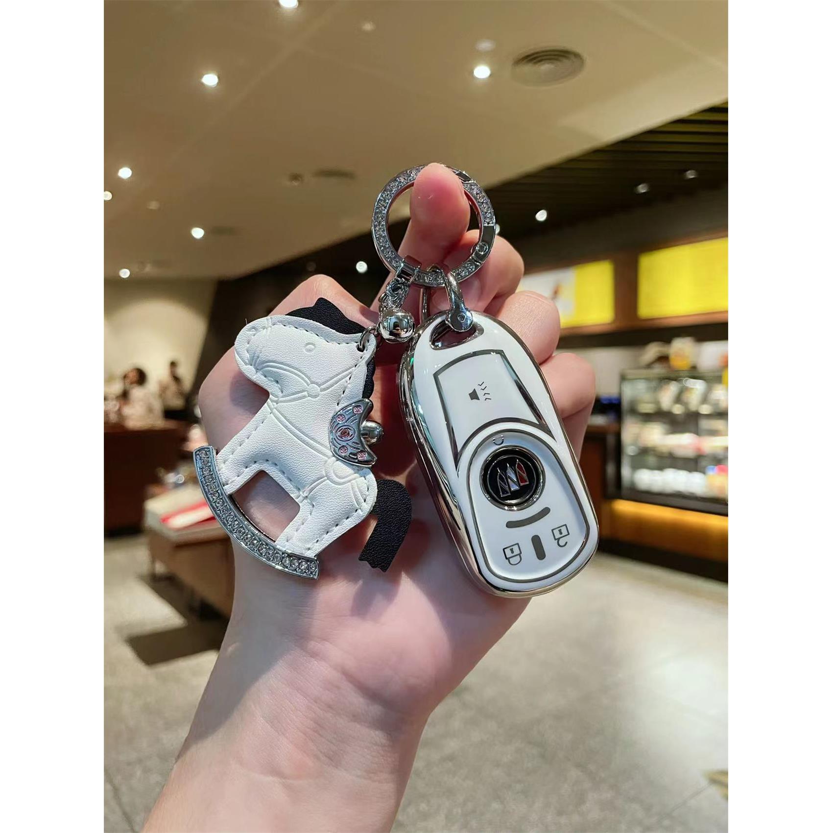 适用于17-18款别克gl8钥匙套四键es舒适尊享版28T商务车扣壳包女