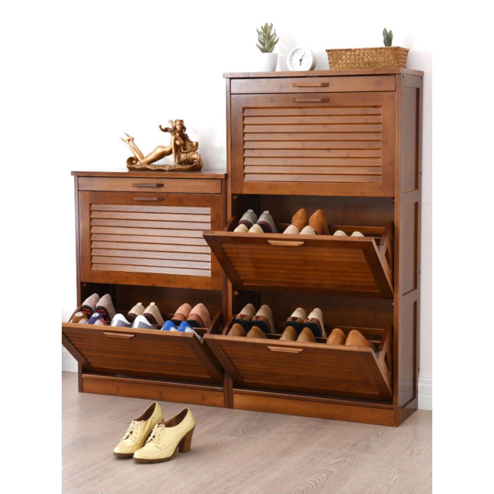 竹超薄翻斗家庭入口门鞋柜透气储物柜小公寓门厅简单实木鞋架,住宅家具,鞋柜,淘宝优惠券,粉丝福利购,淘宝优惠卷