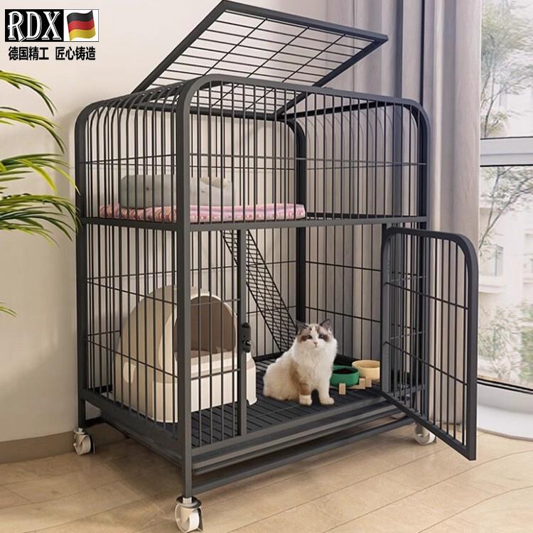 德国猫笼子家用室内别墅两层超大自由空间猫窝猫厕一体猫咪屋舍猫