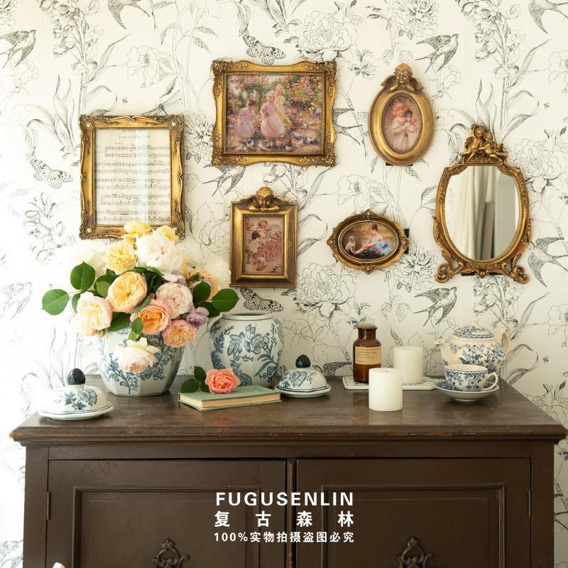 复古欧式做旧浮雕相框画框家居民宿墙面装饰文艺轻奢壁挂照片墙