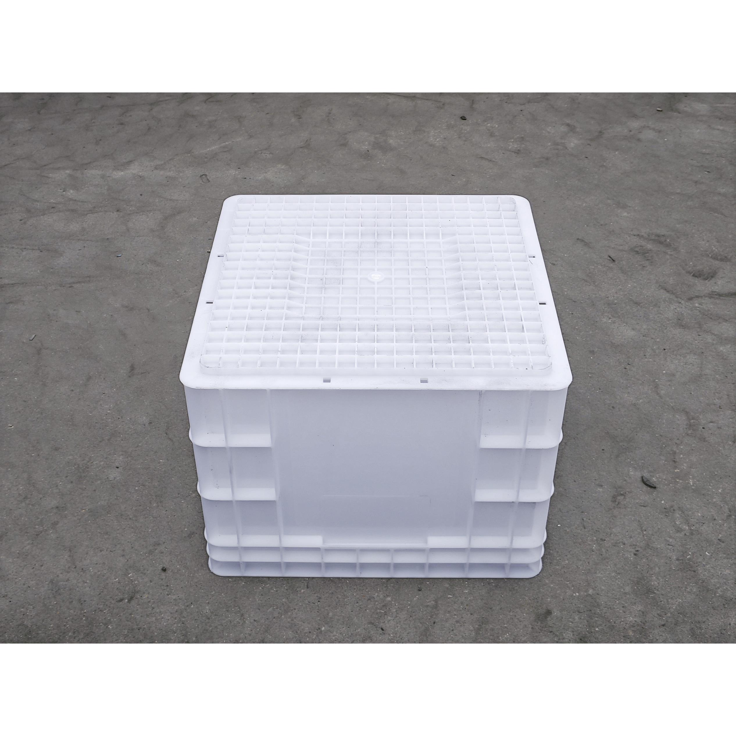 4430正方形方箱400×400×300物流箱周转箱塑料转运箱