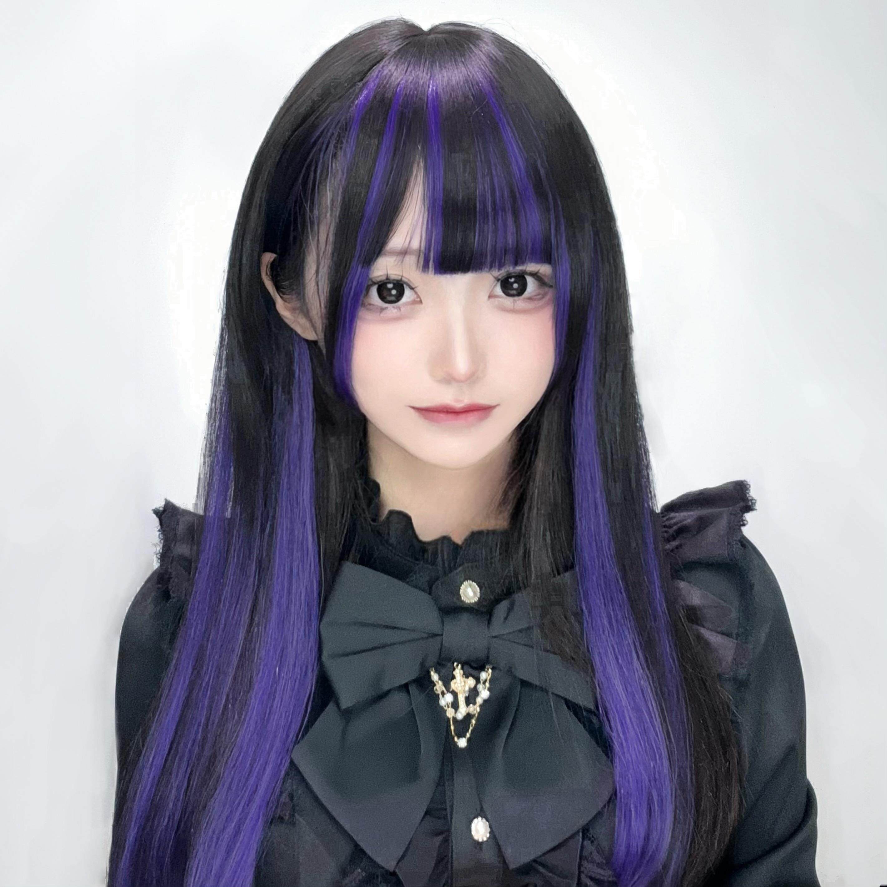 【堇锁系列】3d浏海日系亚文化假发头顶补发片海苔片超彷真挑染