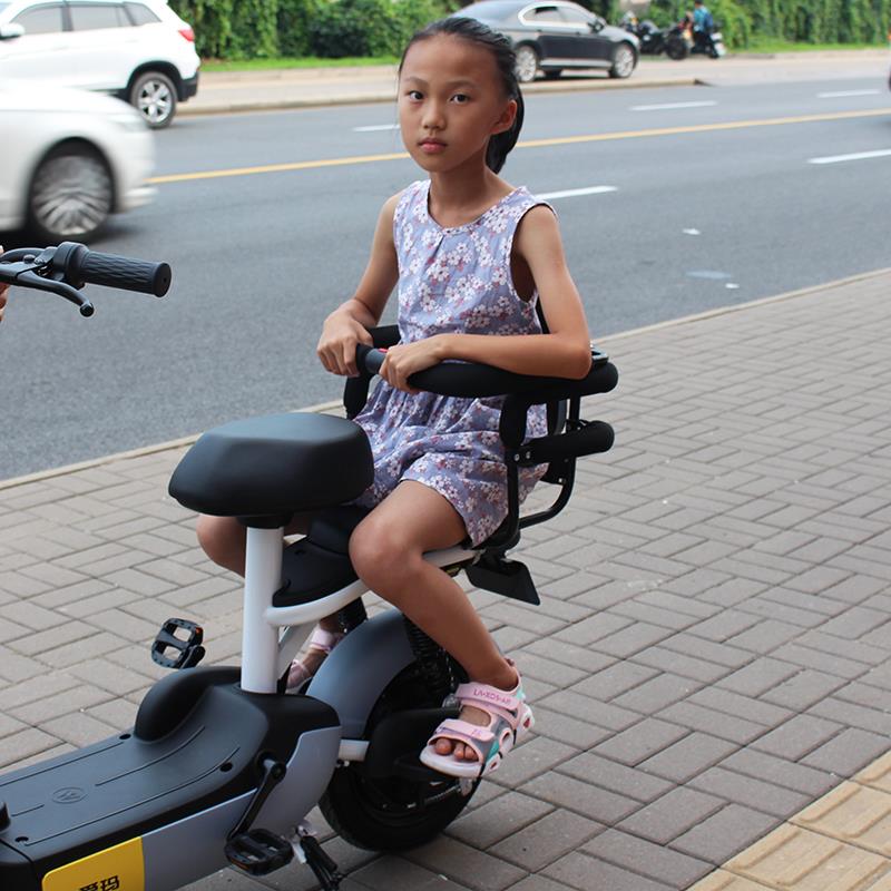 电动车儿童座椅后置围栏无靠背电动车专用款扶手围栏