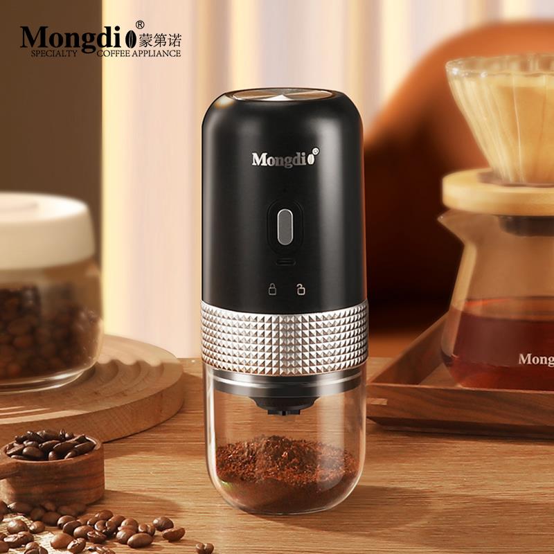 Mongdio电动磨豆机咖啡豆研磨机家用小型全自动手磨咖啡机研磨器