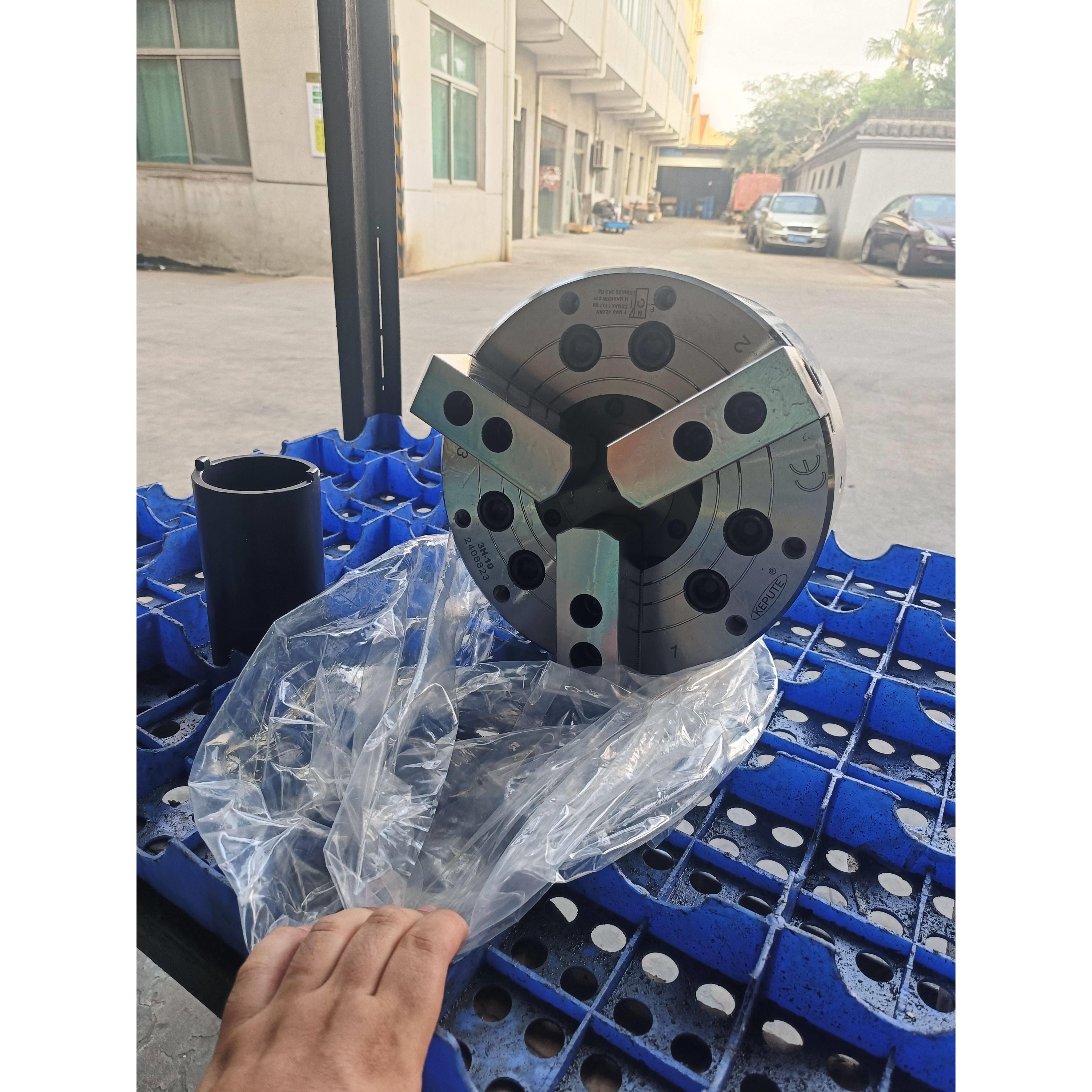 科普特中空液压卡盘三爪4/5/6/8/10/12寸数控机床车床夹头夹具