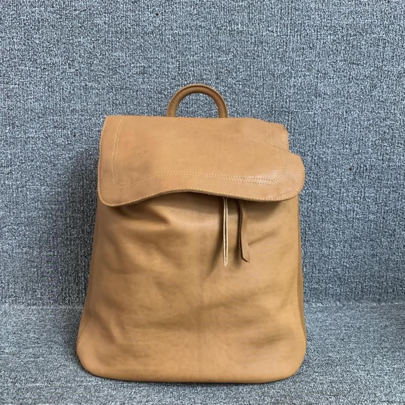 背包软牛皮当季新品真皮包韩版百搭复古头层牛皮男女通用双肩背包