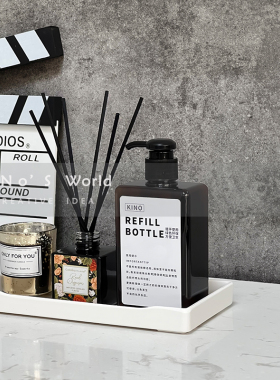 样板间卫生间摆件浴室柜洗手台洗漱套装托盘香薰饰品酒店民宿软装