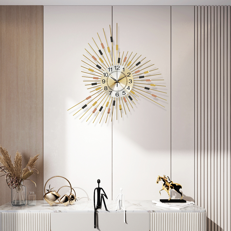 钟表家用客厅创意挂钟轻奢现代北欧简约大气艺术静音挂墙时钟装饰