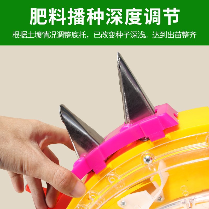 新款手推式e播种神器种玉米花生大豆种植点播器施肥一体机手动机