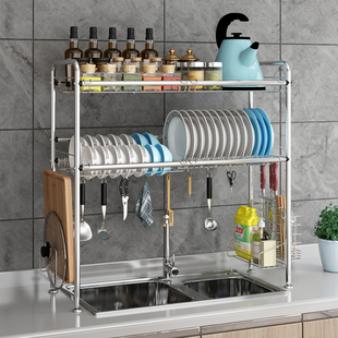 304不锈钢碗架水槽沥水架厨房置物架用品收纳架水池晾放碗碟架子