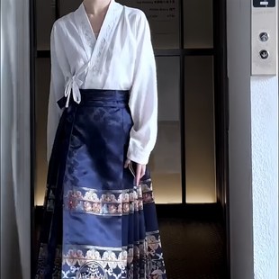 国风马面裙可以穿上班的汉服女成人新中式女装辣妹套Z装半身长裙