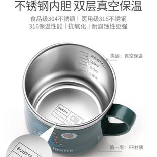 儿童水杯家用带刻度喝水防摔不锈钢直饮学饮杯吸管杯子宝宝牛奶杯