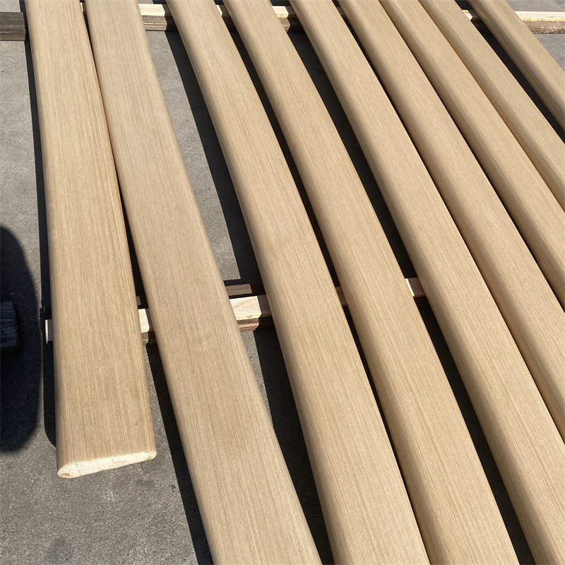 做色贴实木皮商场木皮直扶手扶手别墅卡槽弯曲扶手异形扶梯中庭