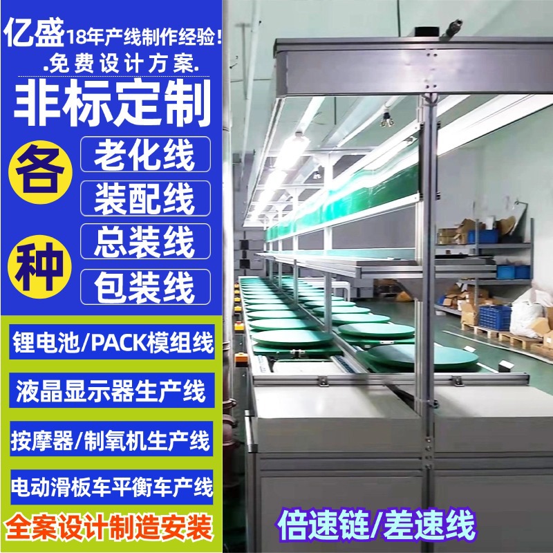 湖北供应咖啡机左右循环倍速链生产线车载冰箱滚筒输送线免费安装