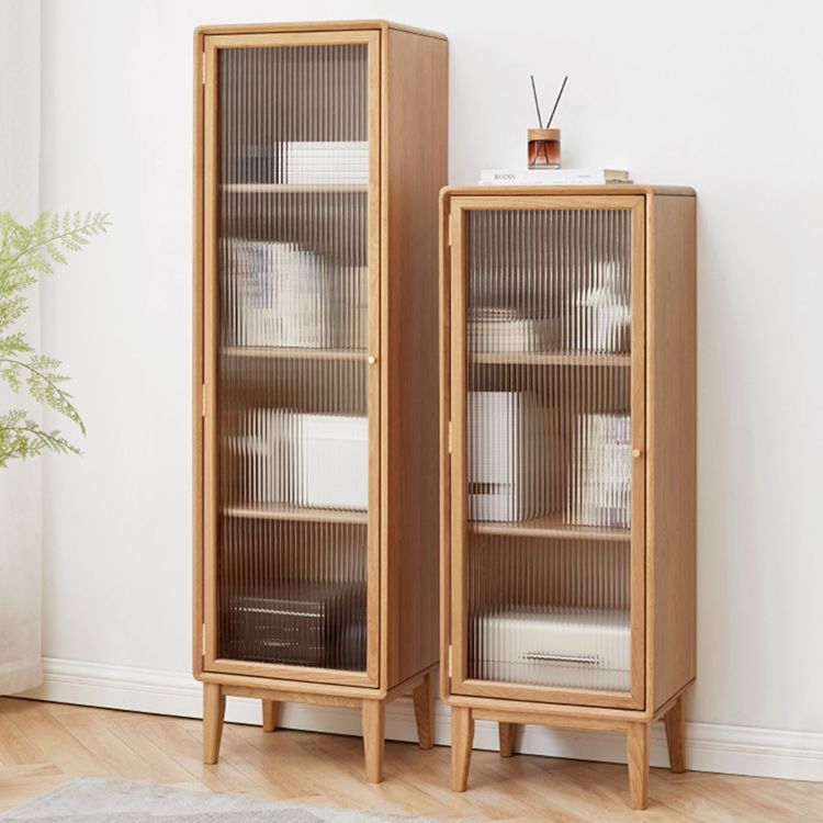 全实木电视柜边柜美国橡木落地柜客厅北欧简约小户型窄柜酒柜