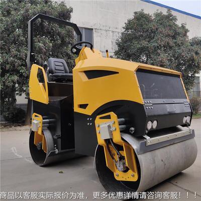 河北邯郸曲周3吨振动压路机 小型双轮压路机 振动力大沥青轧实机