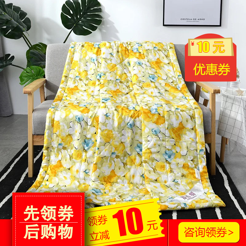 苏香绸绵绸韩香绸人造棉薄被子可水洗舒香绸单P人双人空调被夏凉