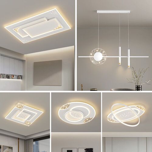 客厅灯2023新款现代简约led吸顶灯智能北欧卧室灯具全屋套餐组合