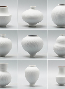 新中式创意家居陶瓷小摆件客厅插花花器瓷器装饰品酒柜办公桌摆设