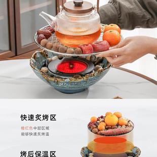 榜盛冬日围炉煮茶器具全套家用室内电陶炉玻璃煮茶壶煮茶器煮茶炉