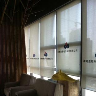 定做办公室商业广告公司logo写真全遮光遮阳防水防紫外线卷帘窗帘
